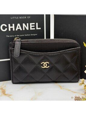 Chanel Caviar Leather Quilted Fragment Case